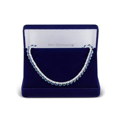 Blue cubic zirconia allway necklace